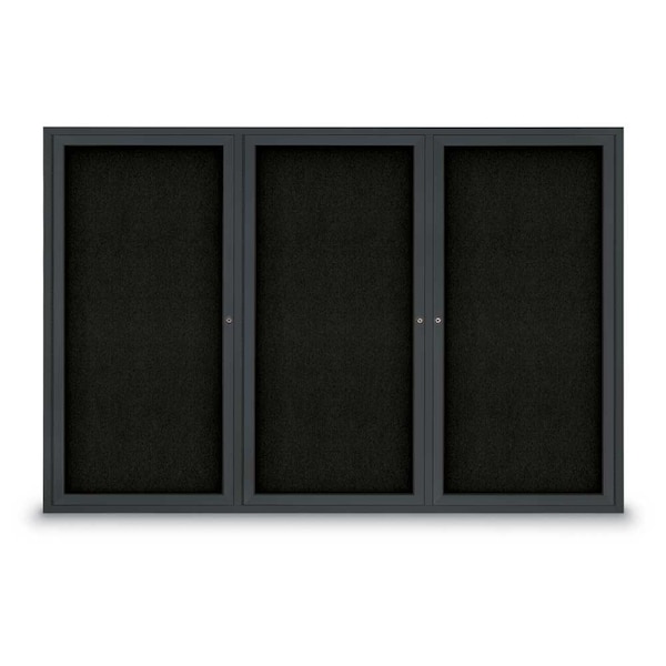 Sliding Door Indoor Enclosed Corkboard, 9